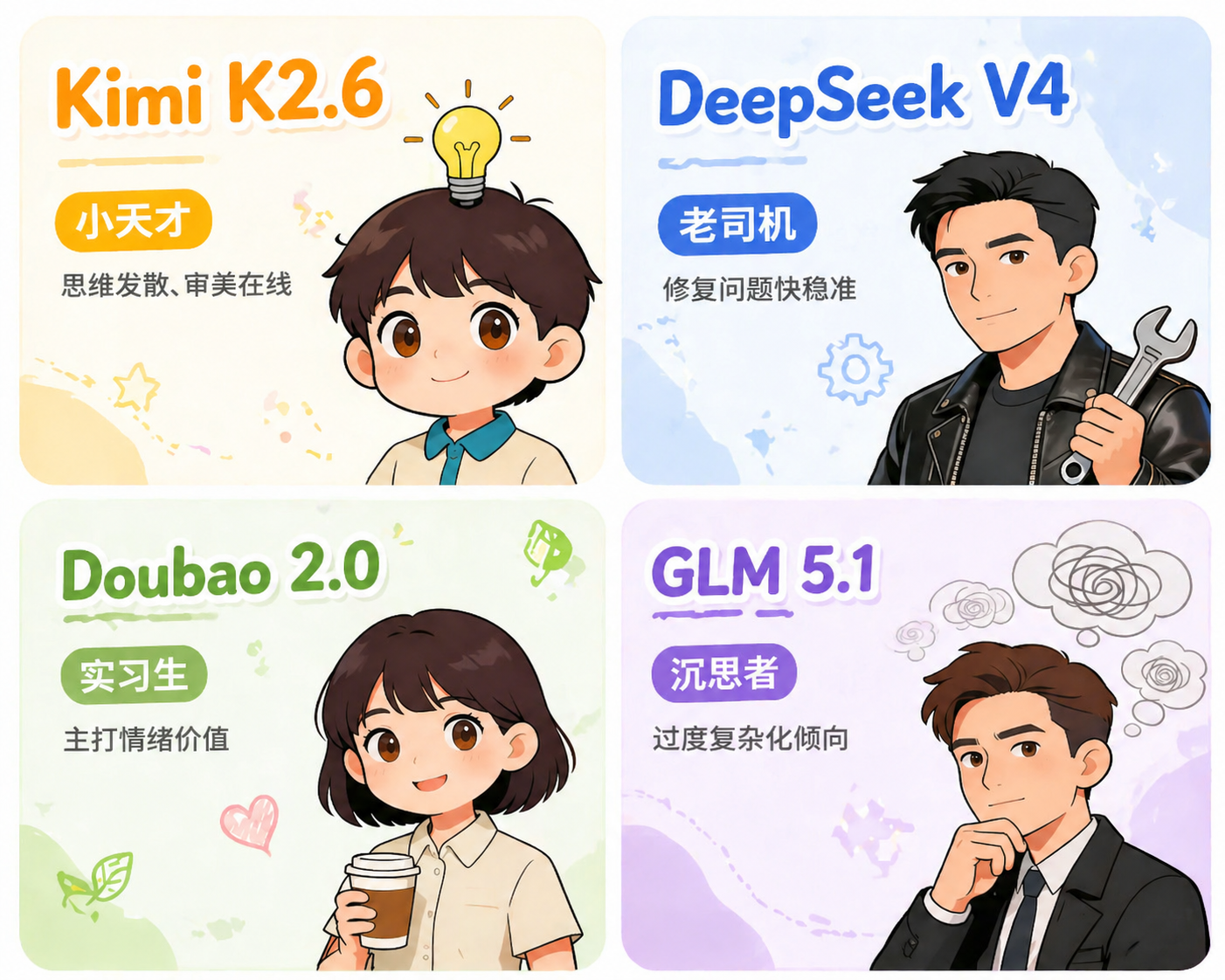 四格漫画-模型对比